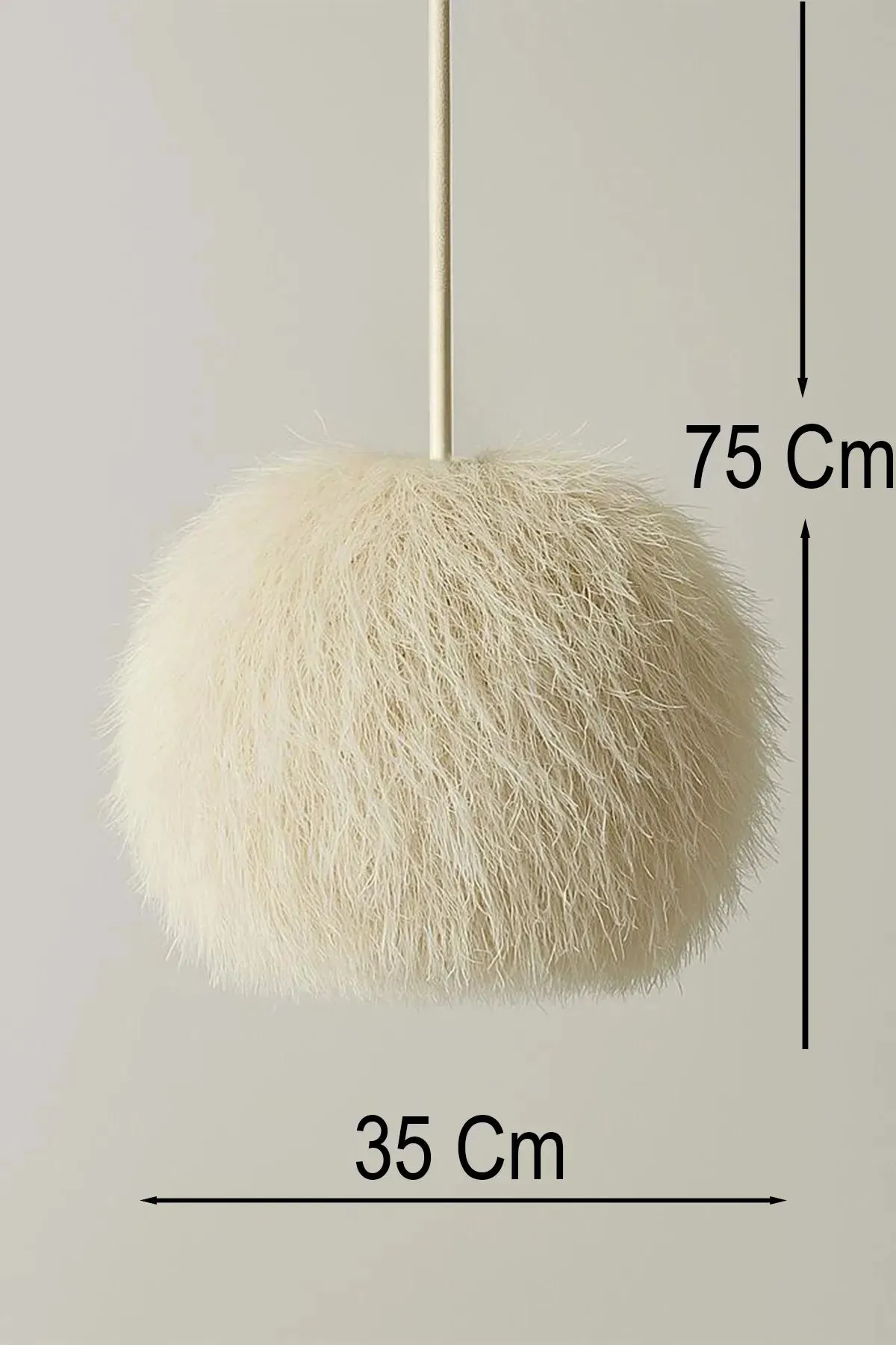 Żyrandol kulisty BK080 kremowy - ASI_687HMY2414