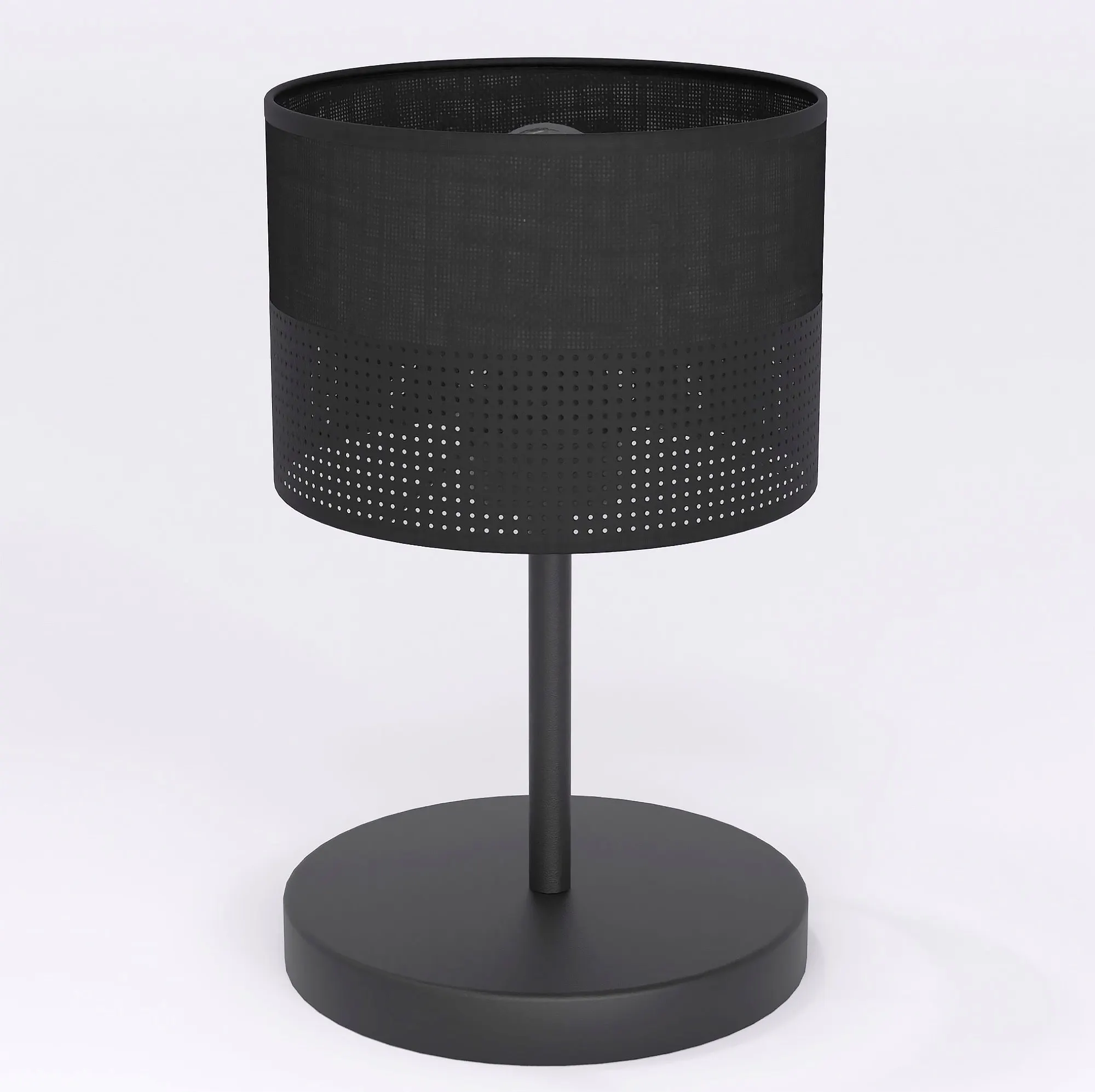 Lampka nocna KARBON LN1 BLACK z abażurem czarna 