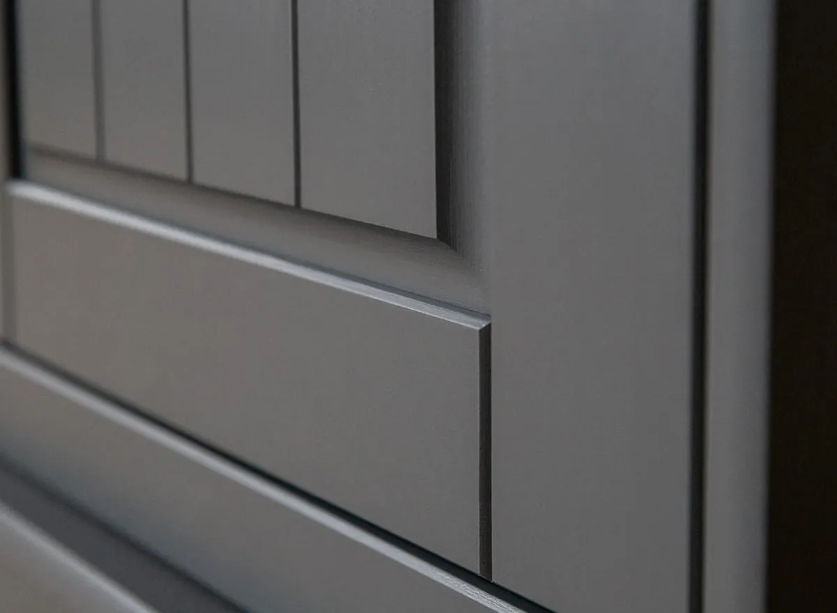 Witryna wąska BELLUNO ELEGANTE 2-drzwiowa z 1 szufladągrafit – dąb - PL014G/D