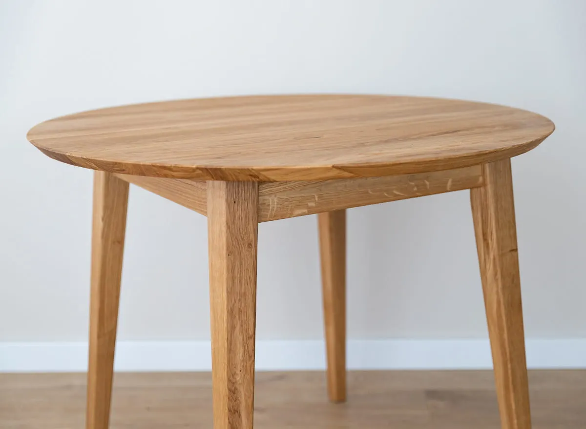 Stół dębowy ORBETELLO okrągły 110 cm - dąb olejowany - KULS110