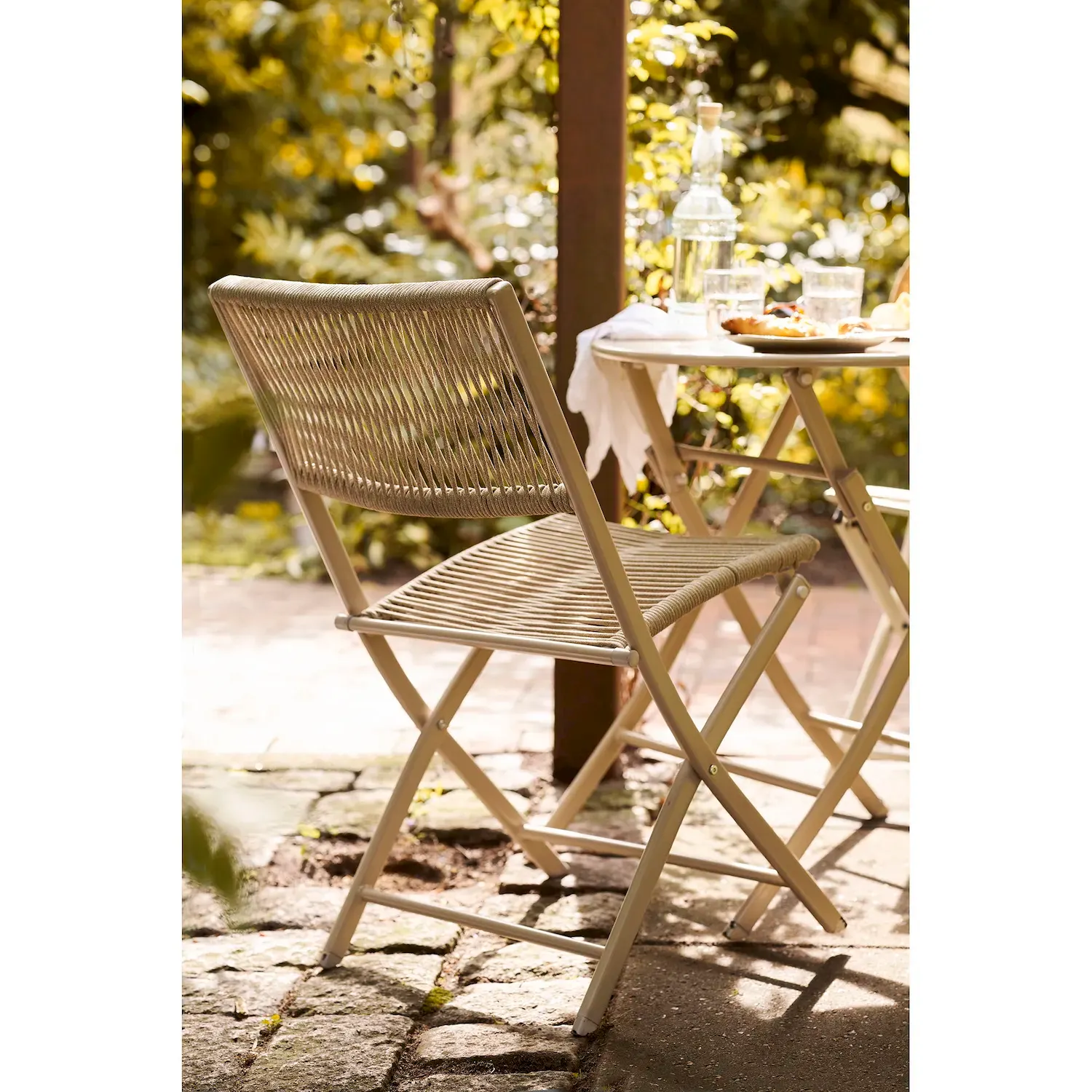 Zestaw ogrodowy ARCAS stół 60 cm+ 2 krzesła taupe — zdjęcie 9