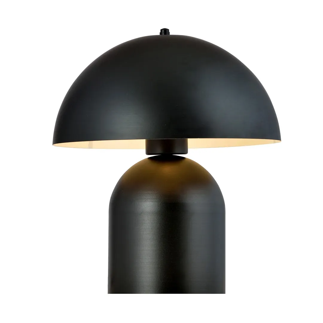 image lampa, lampka stołowa, czarny, kopuła, metal