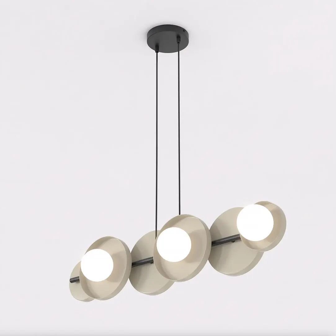 Lampa wisząca metalowa MODEL 6 beżowa — zdjęcie 2