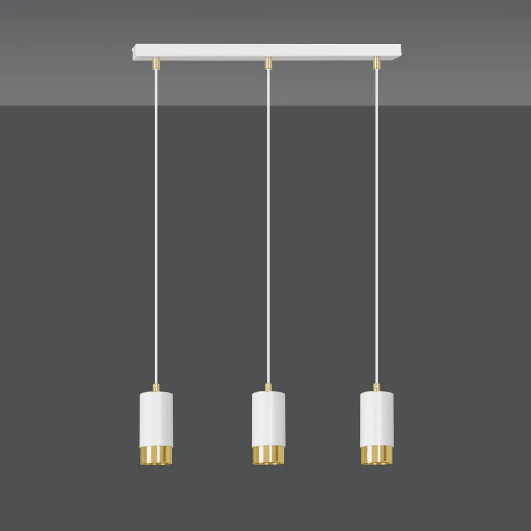 Lampa wisząca FUMIKO Biały/Złoty 815/3 - 815/3