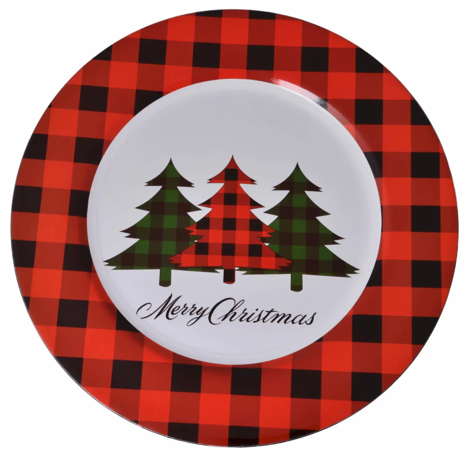 Podtalerz świąteczny ŚWIĄTECZNY Z CHOINKAMI czerwony czarny biały