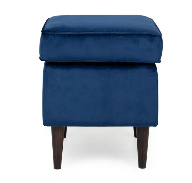 Podnóżek aksamitny RON VELVET granatowy - RONV86WP