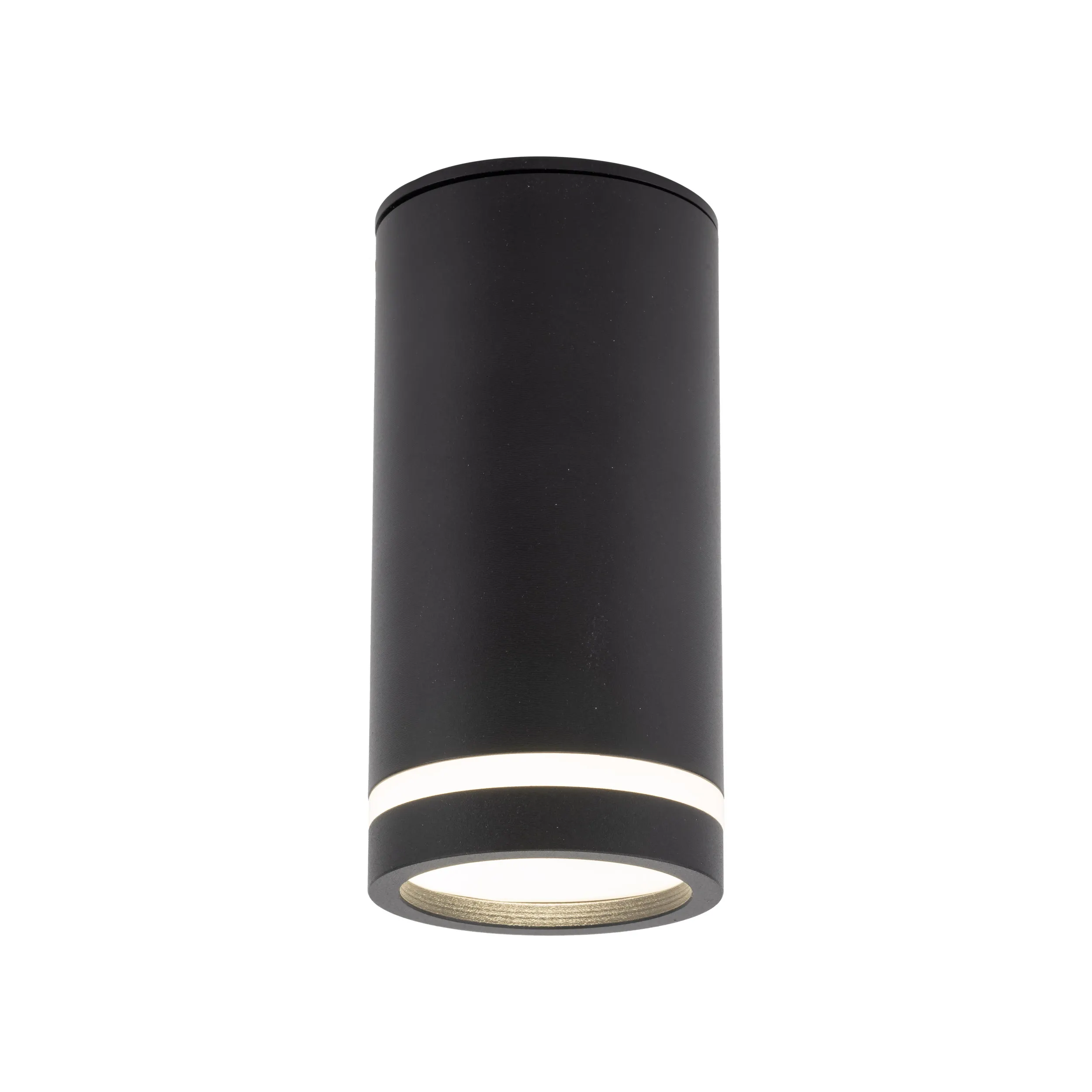 Lampa sufitowa JET czarna z pierścieniem 11x5cm - TK_6918