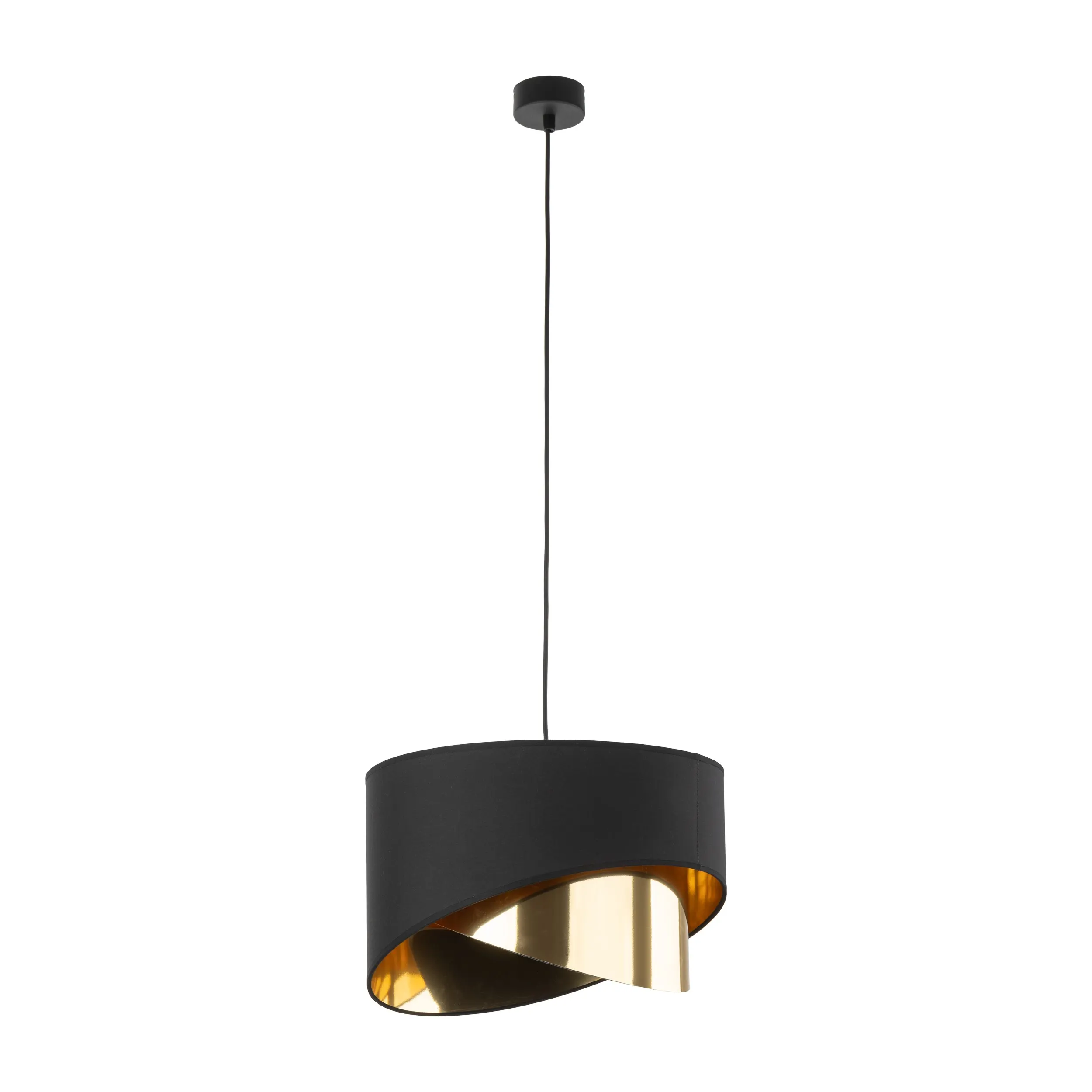 Lampa wisząca GRANT czarna ze złotymi elementami 170x38cm