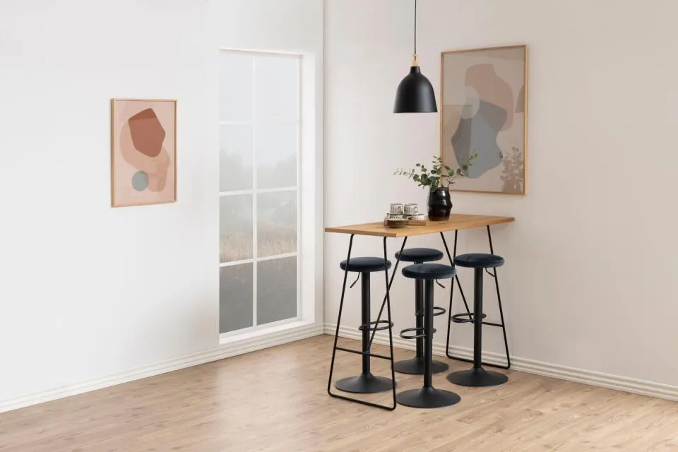 Hoker obrotowy - podnoszony MAX Ciemnoszary, Czarny - 0000085585