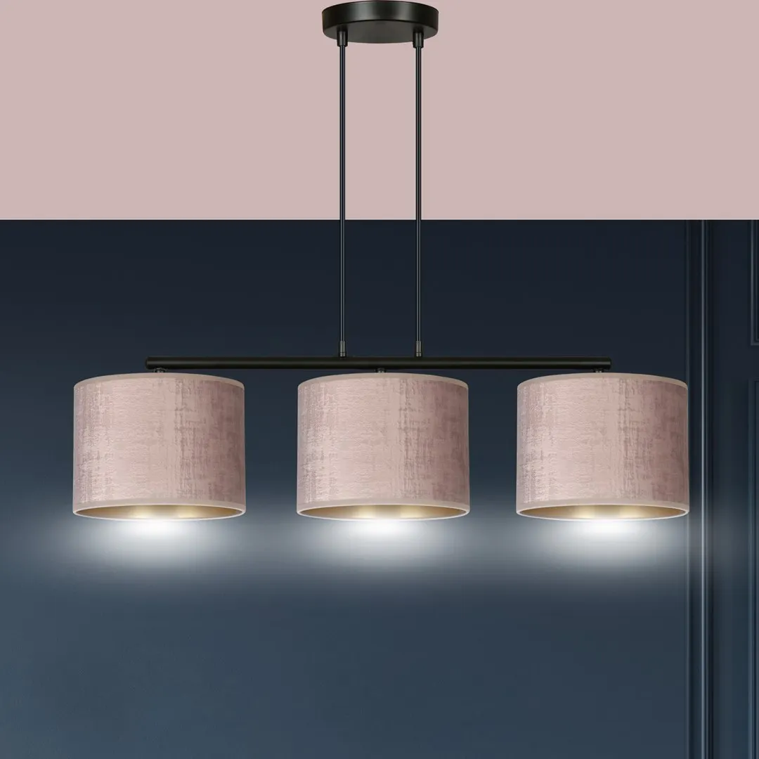 Lampa wisząca HILDE 3 czarny różowy — zdjęcie 7
