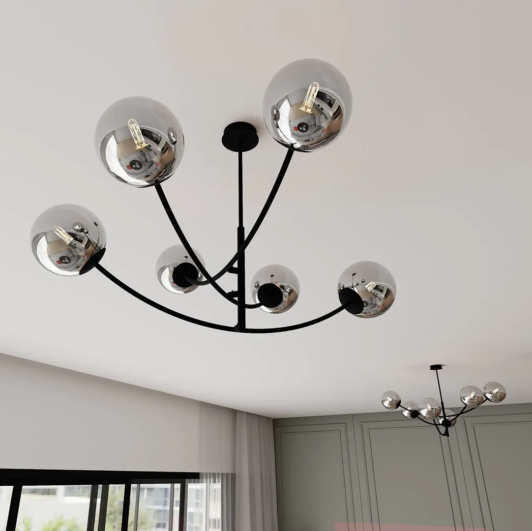 Lampa sufitowa HUNTER 6 czarny grafitowy — zdjęcie 5