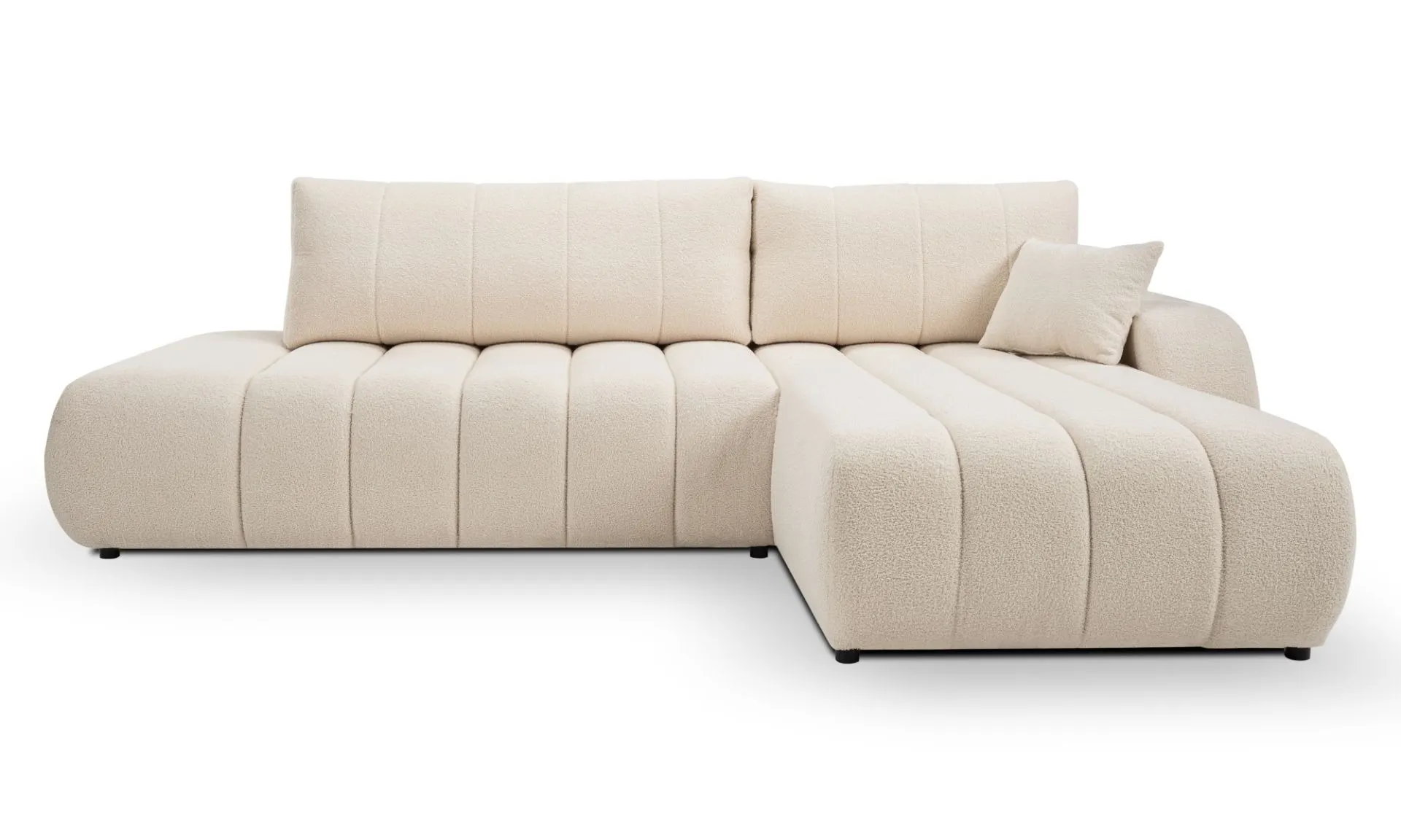 Narożnik rozkładany z pojemnikiem BALOO LAMBI 276 cm lewostronny beżowy - BALOO_NAR_LAMBI8_P