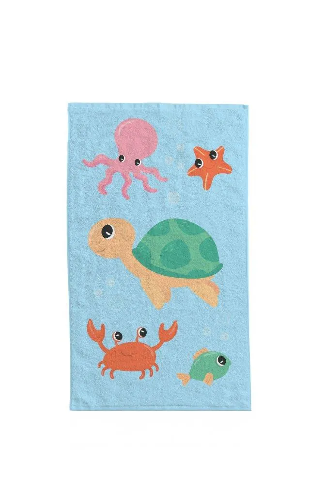Ręcznik dla dziecka KIDS 002 30x50 druk niebieski - FARO_31463