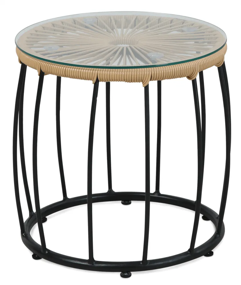 Zestaw mebli ogrodowych MAYA 2 krzesła + stolik beżowy technorattan - FG001534