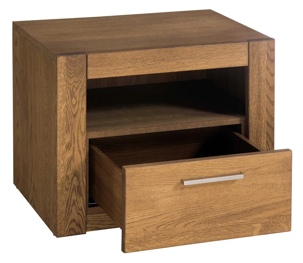 Szafka nocna z szufladą VELVET 79 drewniana dąb rustical 54x42x42cm - TH-100-0786