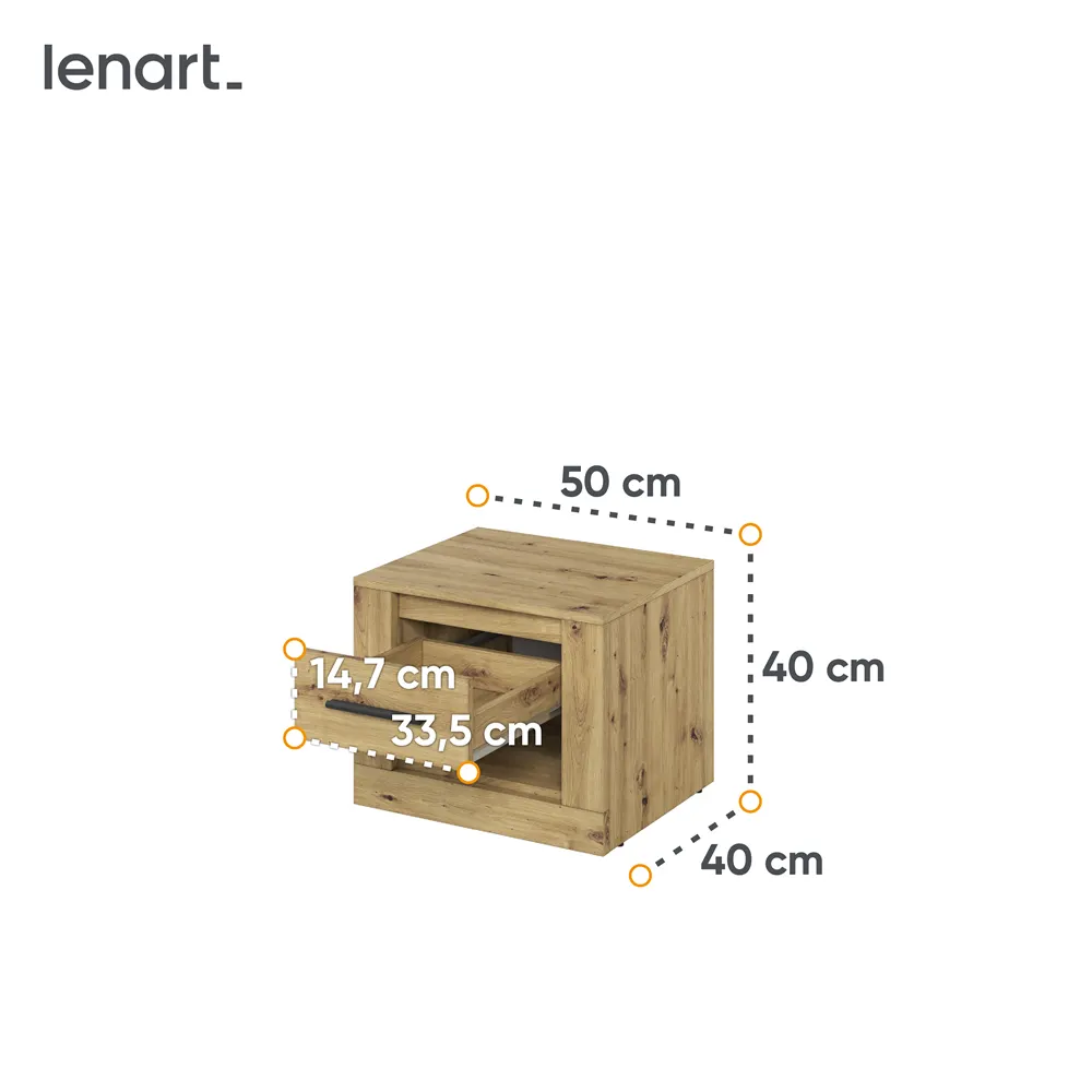 Szafka nocna Arti AR-07 dąb artisan - AR7DA