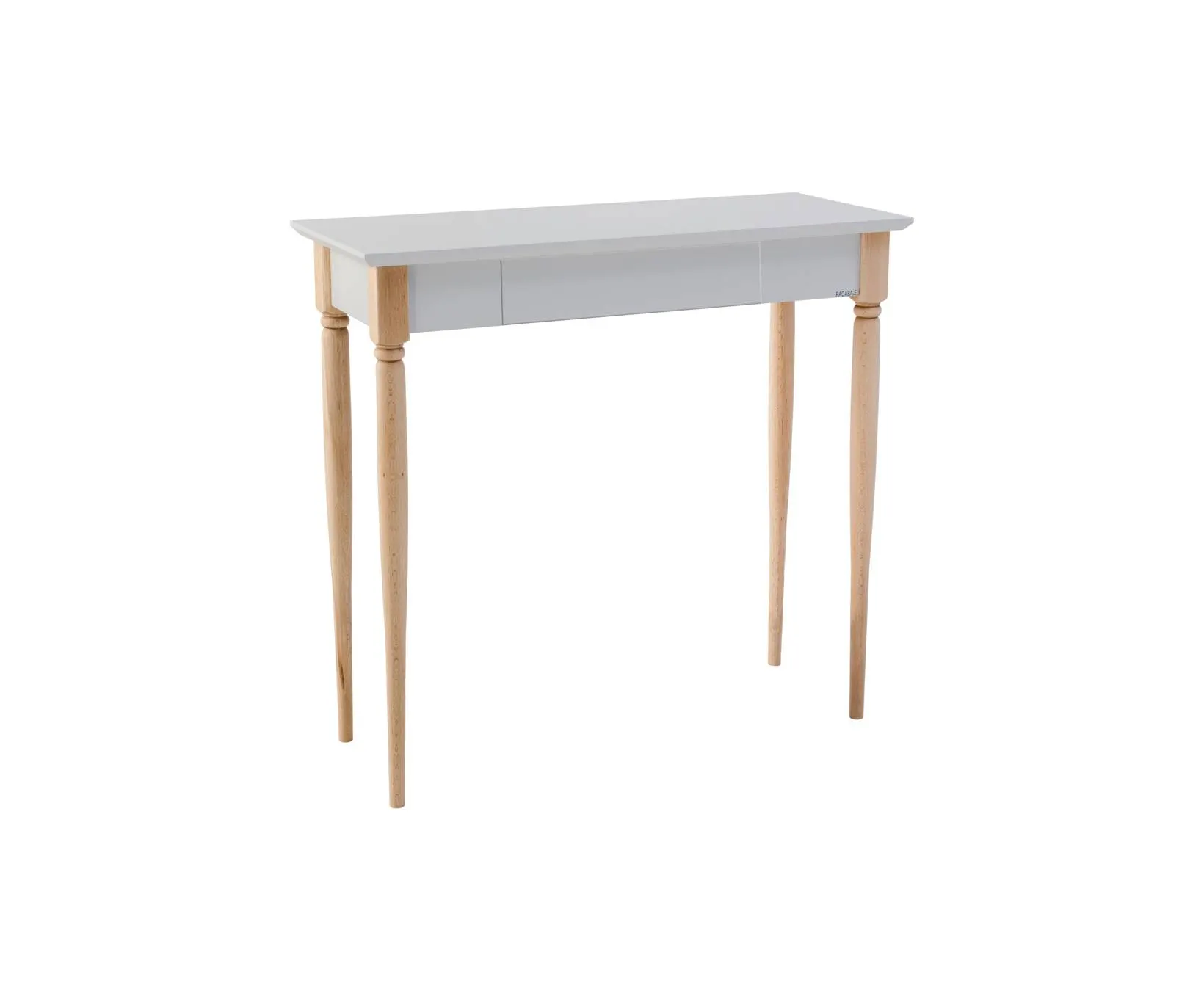 Biurko z szufladą MAMO 65x40 jasnoszary blat/drewniane nogi Meble, Tabela, Biurko, Stół do jadalni