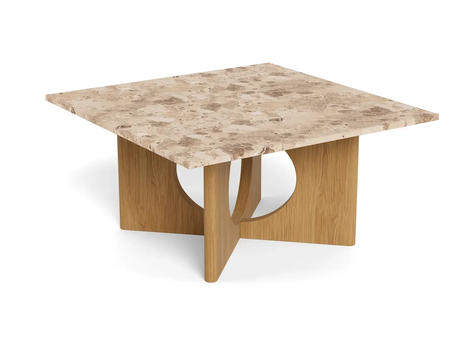 Stolik kawowy FOLEY 80 cm latte mat dąb Stolik kawowy FOLEY 80 cm latte mat dąb