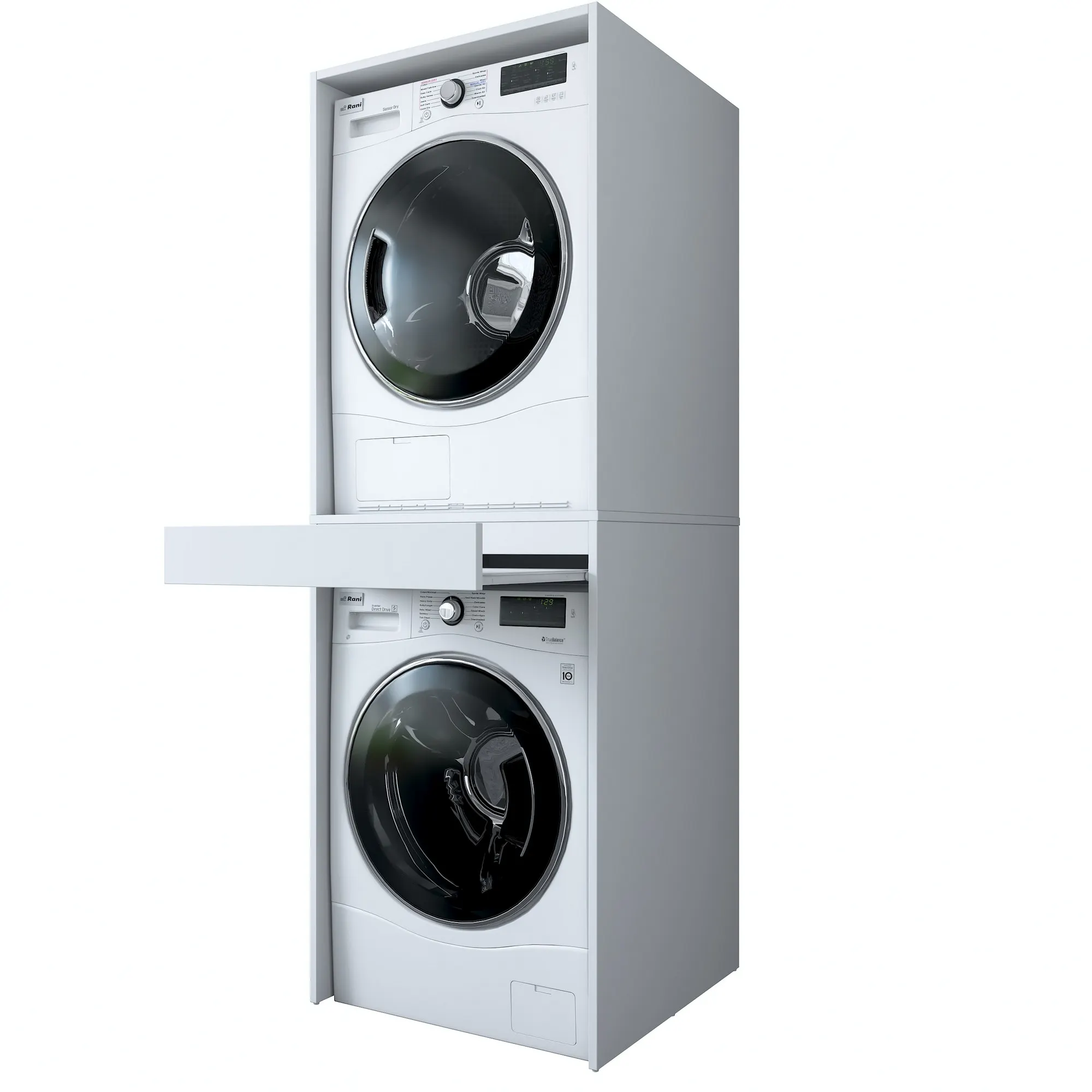 Zabudowa na pralkę i suszarkę KD113 biała - ASI_893RAN4989