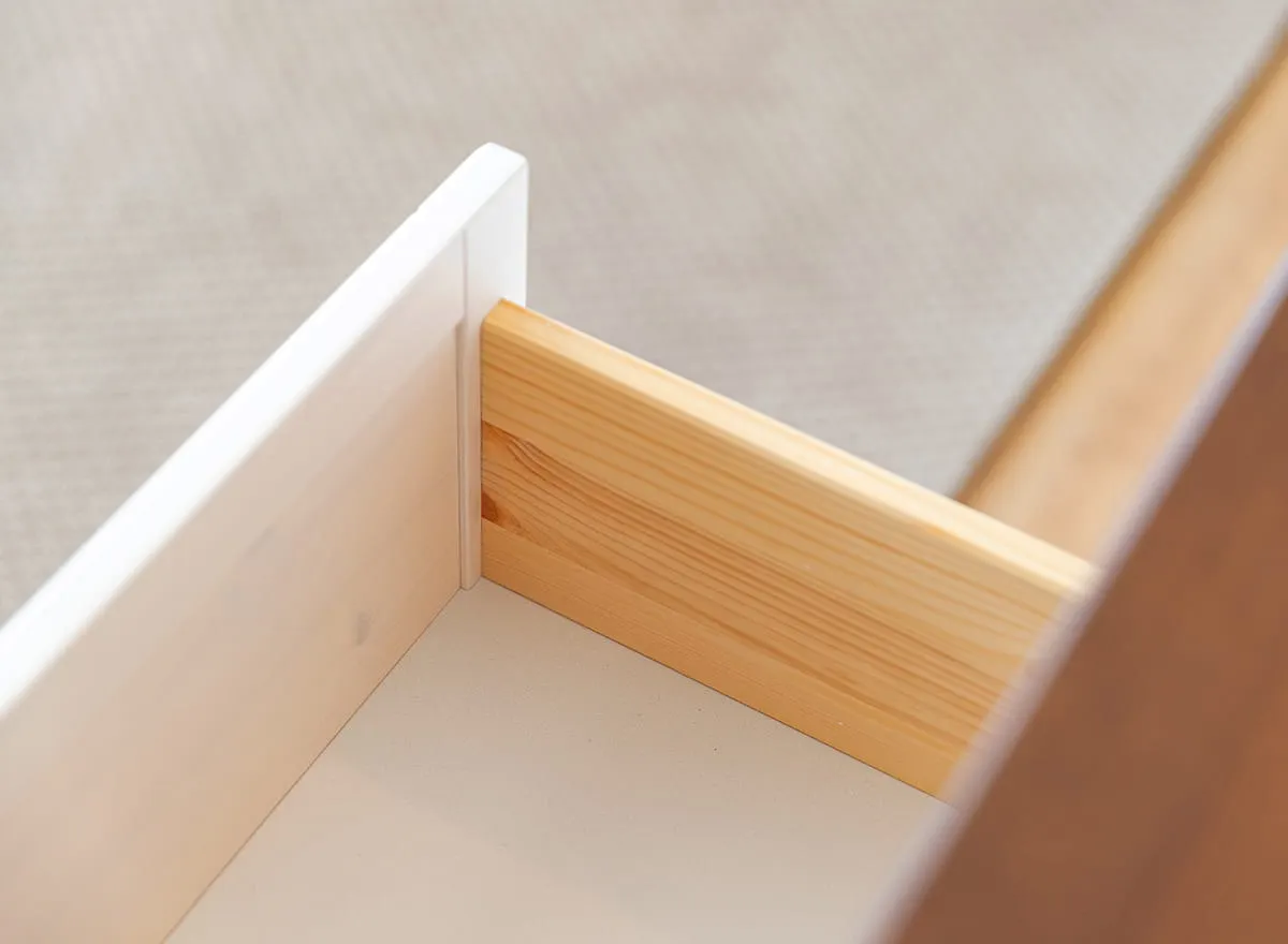 Komoda na buty MARONE ELITE 2-drzwiowa z szufladą biała, tabacco - PLMEL25/T