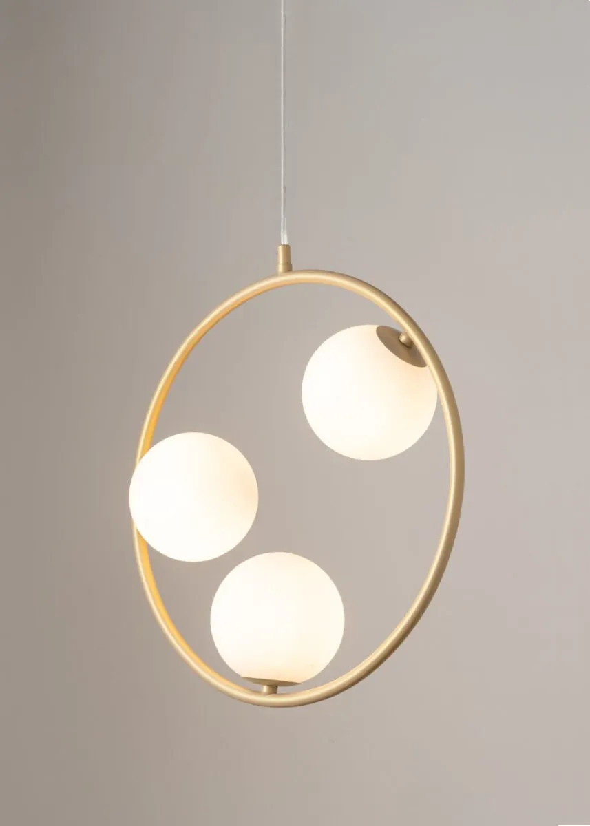 Lampa wisząca AQUA 3 biało-złota - SI_33415