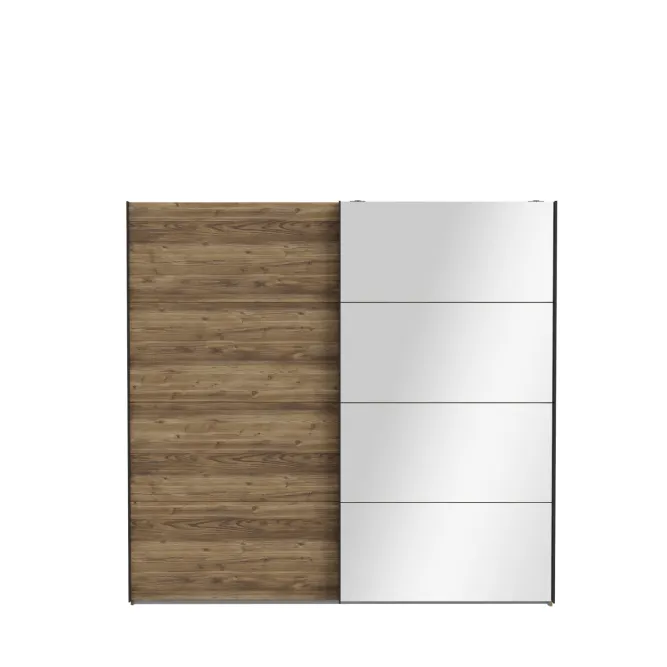 Szafa 2-drzwiowa z lustrem HAYATO, 220x210x63 cm Świerk alpejski - HYTS92411-M717