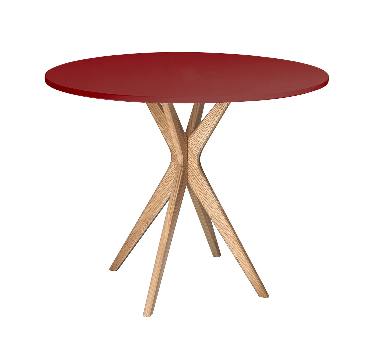 Stół okrągły JUBI 80cm naturalny czerwony Meble, Tabela, Stolik kawowy, Stół do jadalni