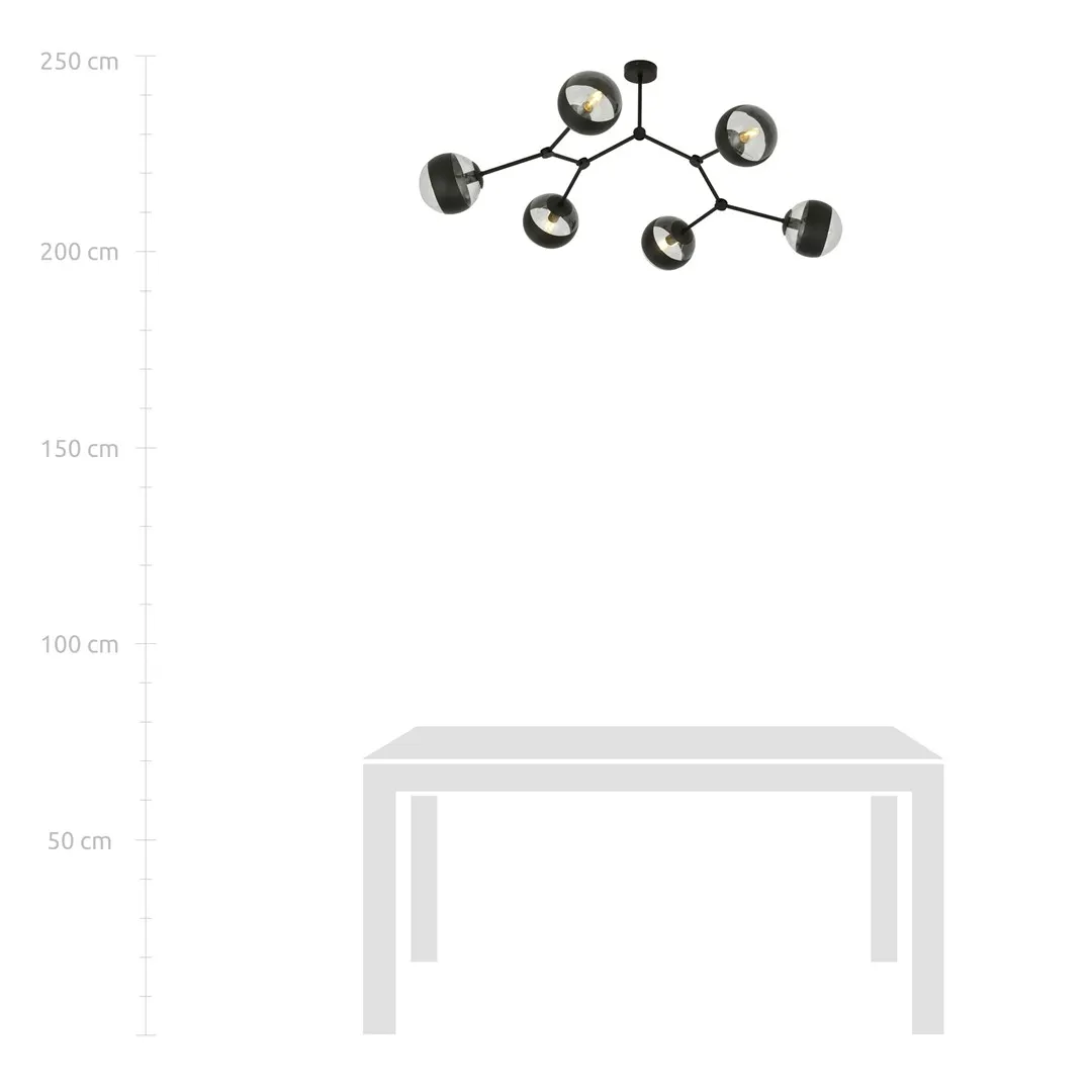 Lampa sufitowa SPACE Czarny 1135/6 - 1135/6