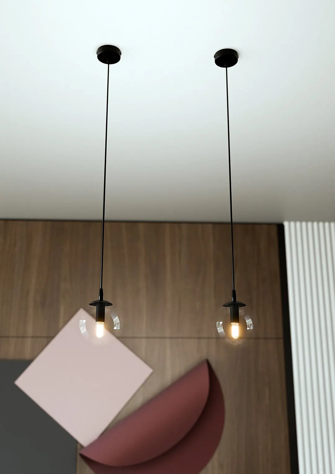 Lampa wisząca COSMO 1 czarny transparentny — zdjęcie 6