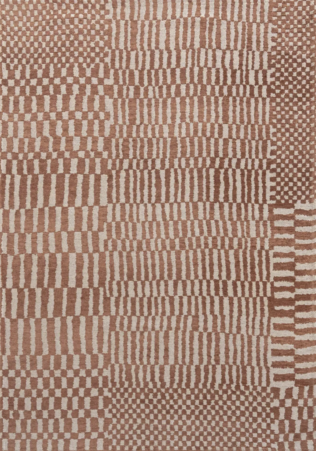Dywan tkany płasko BERBER KSAR 170x240 cm szary brązowy (9653)