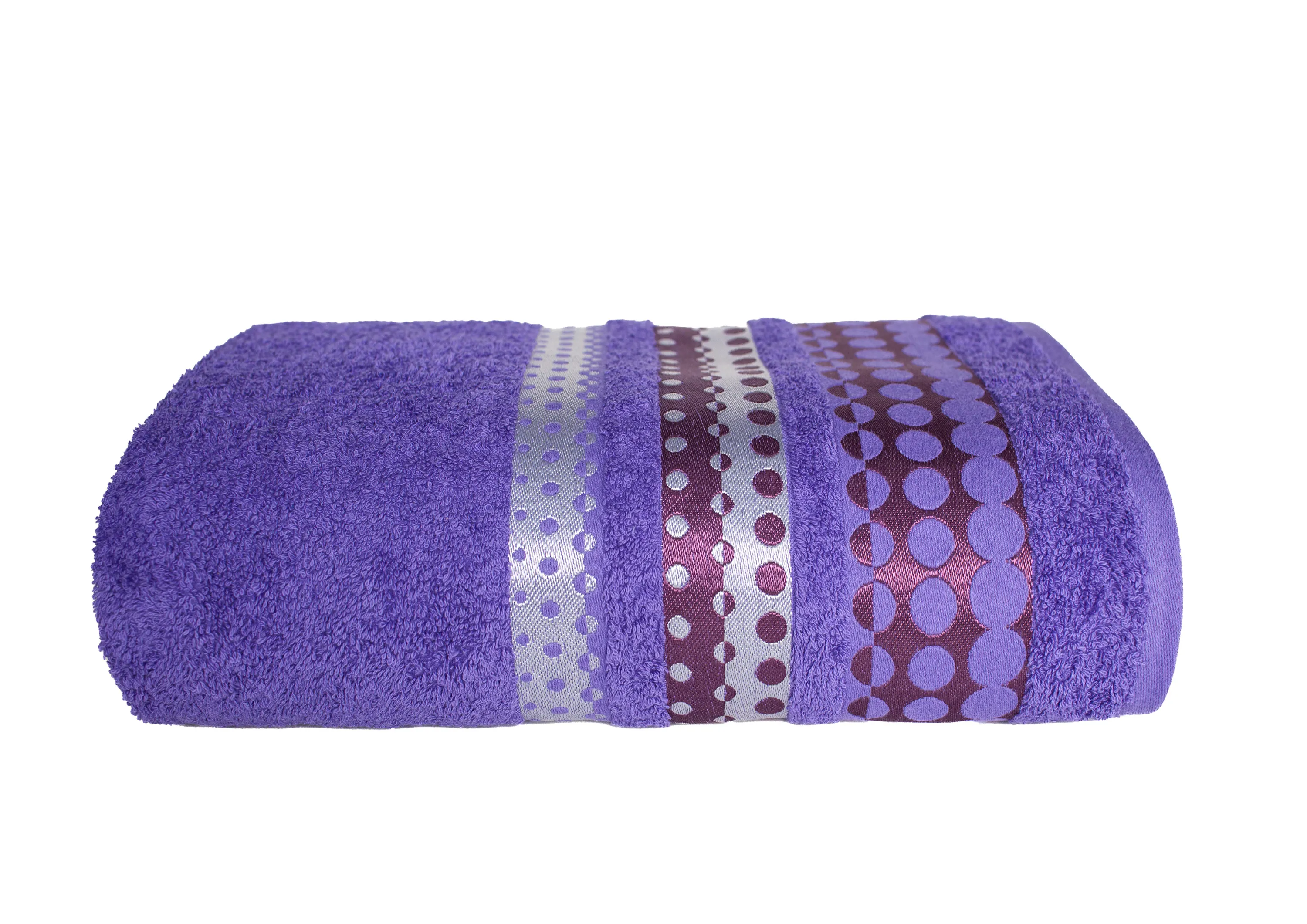 Ręcznik SILVER 70X140 żakardowy z haftem fioletowy - FARO_8516