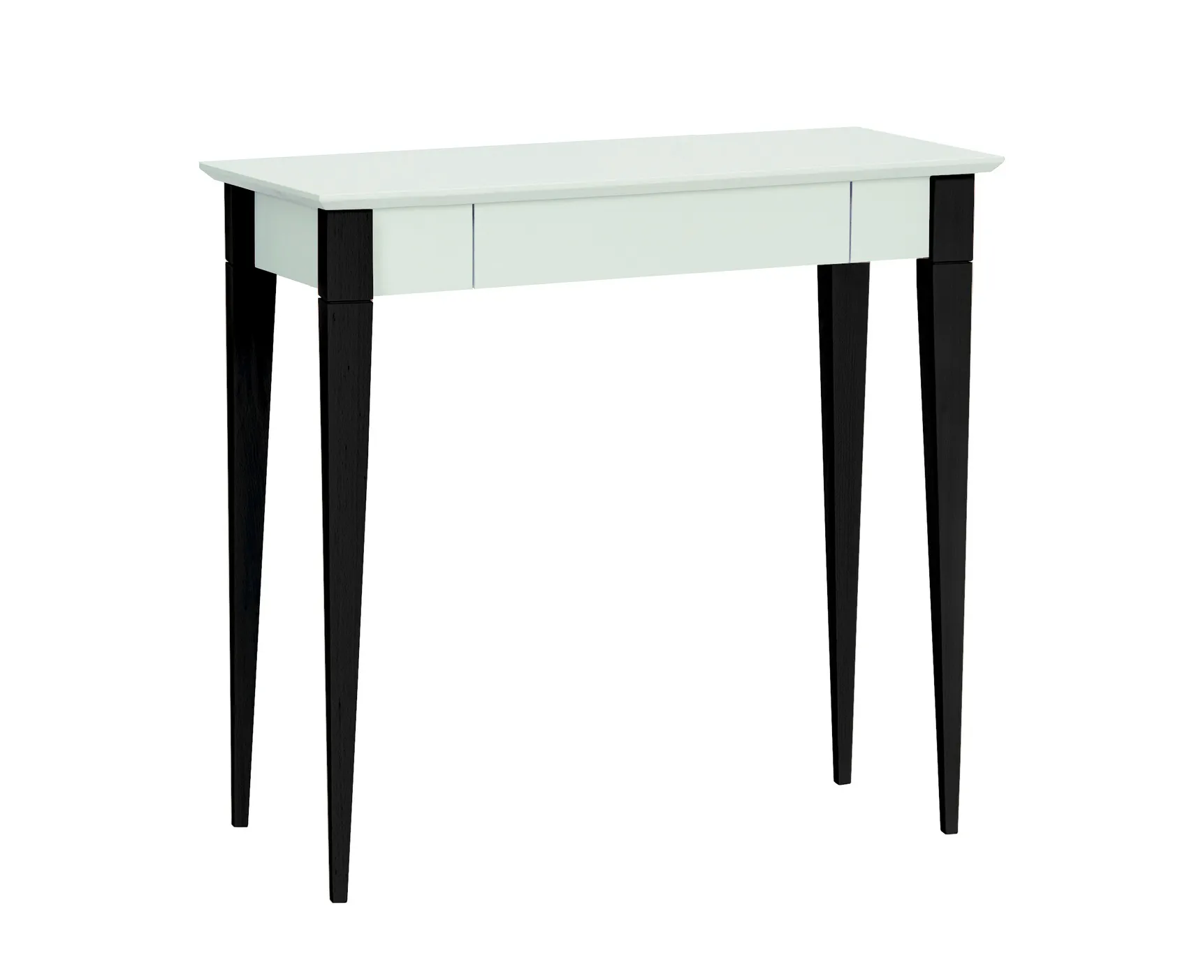 Biurko z szufladą MIMO 85x40 miętowy blat/czarne drewniane nogi