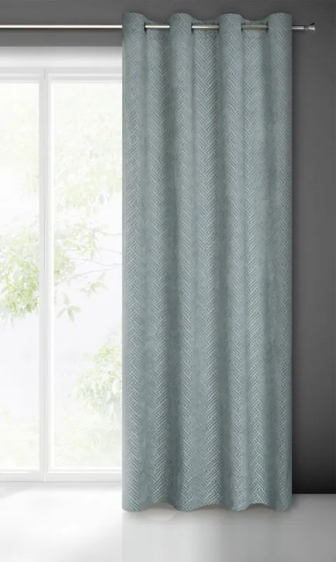 ZASŁONA GOTOWA ISLA 140 X 250 CM STALOWY - EU_386970