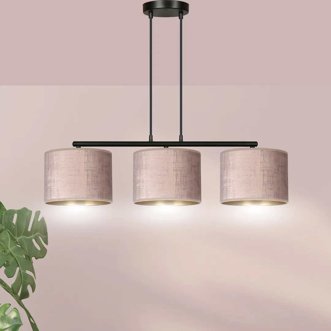 Lampa wisząca HILDE 3 czarny różowy — zdjęcie 9