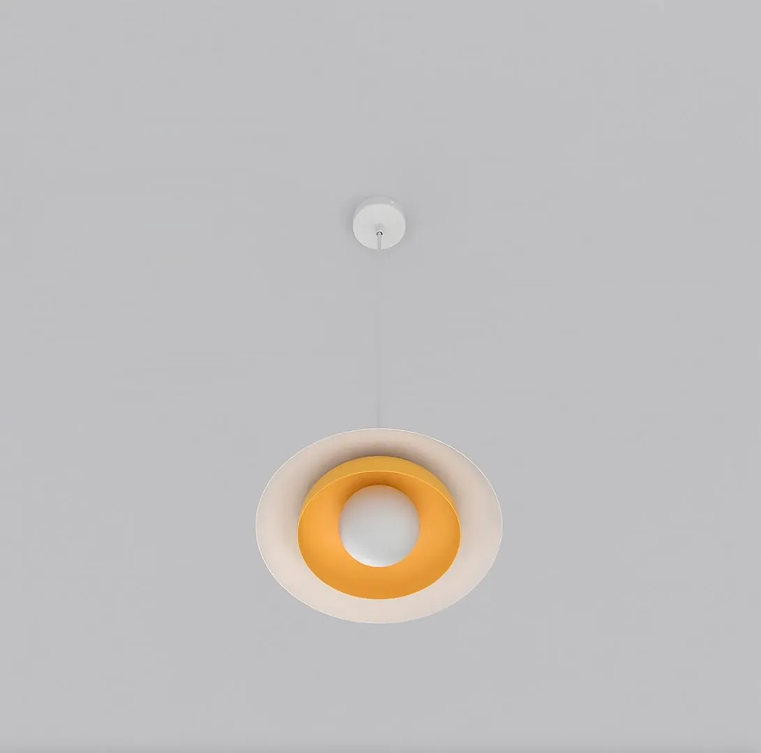 Lampa sufitowa metalowa SKIN 1 WH pomarańczowa - 1606/1