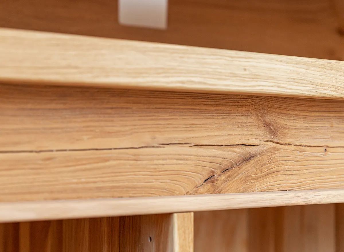 Szafka RTV drewniana DIVISIONE listwa led 165 cm dąb olejowany - ZIDIV09