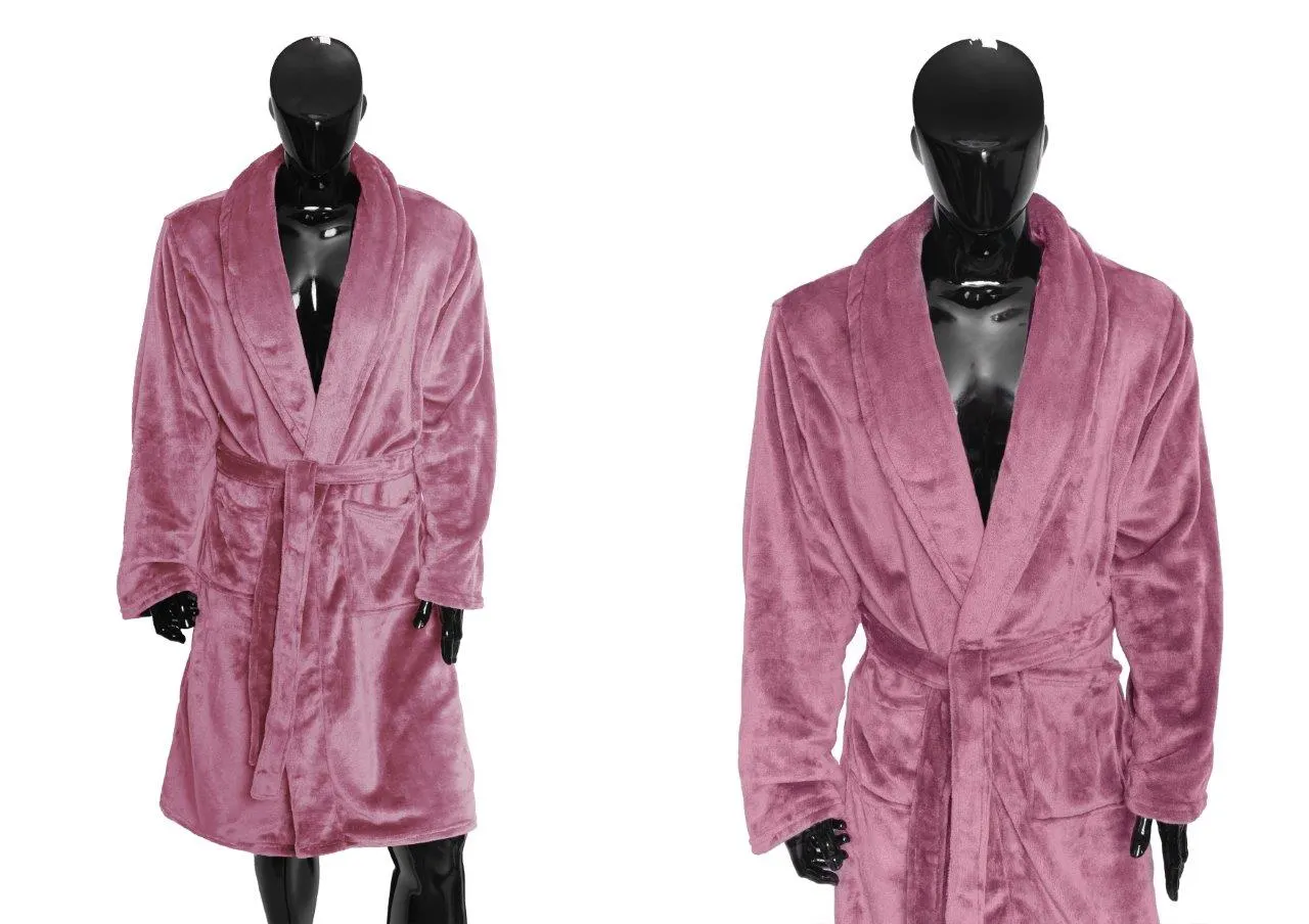 Szlafrok COMFORT QUEEN S flanelowy 230gsm różowy - FARO_26879