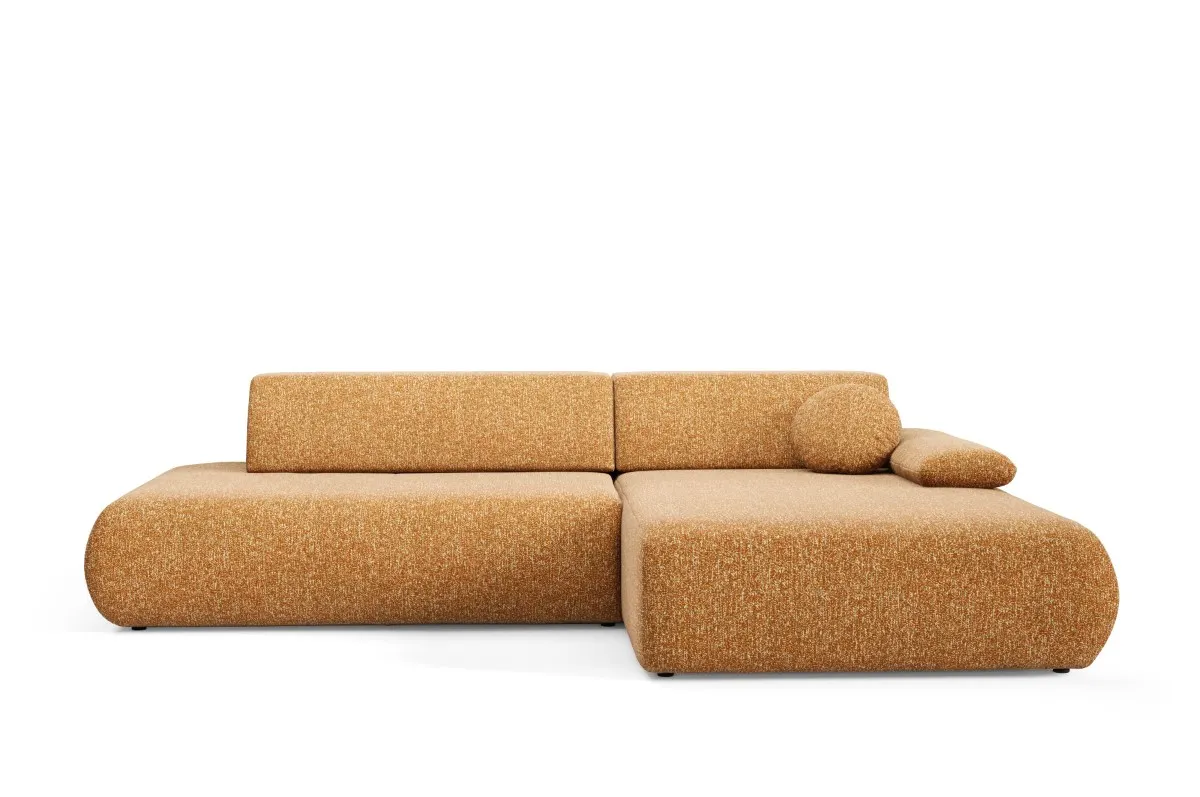 Narożnik rozkładany z pojemnikiem PUENTE 286 cm prawostronny rdzawy - PUENTE_NAR_PUENTE52_P