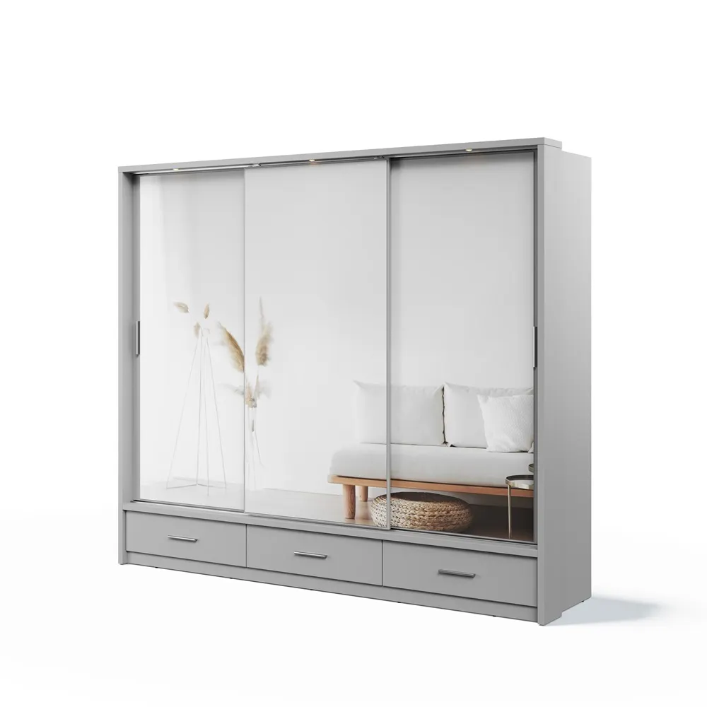 Szafa 3-drzwiowa LED ARTI AR-01P-3L 250cm szara Szafa 3-drzwiowa LED ARTI AR-01P-3L 250cm szara