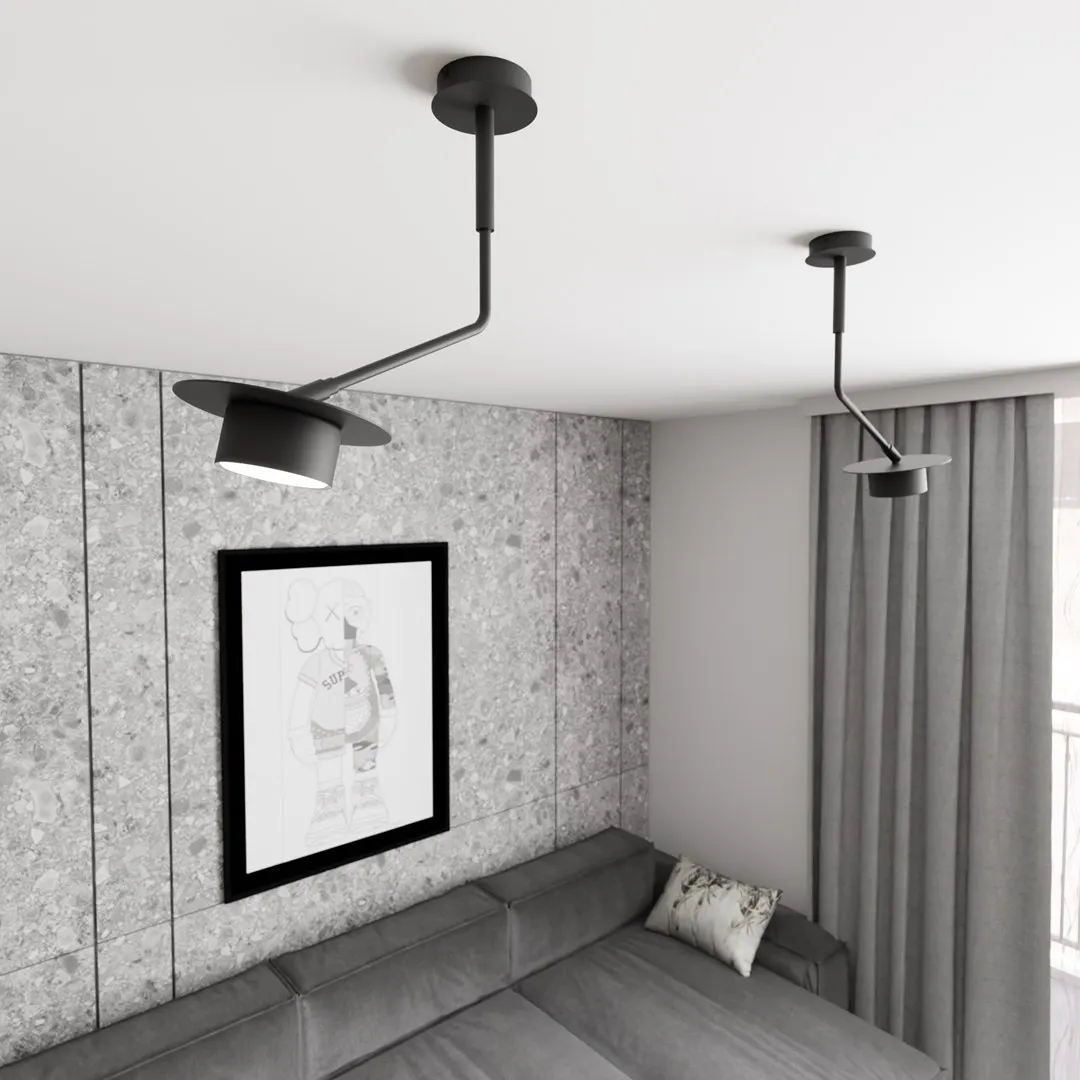 Lampa sufitowa MIZU 1 BL czarna - 1448/1