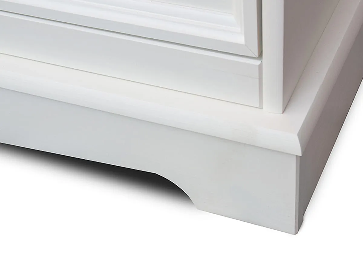 Biurko sosnowe z szafką i szufladą BELLUNO ELEGANTE biały orzech - PL031B/O