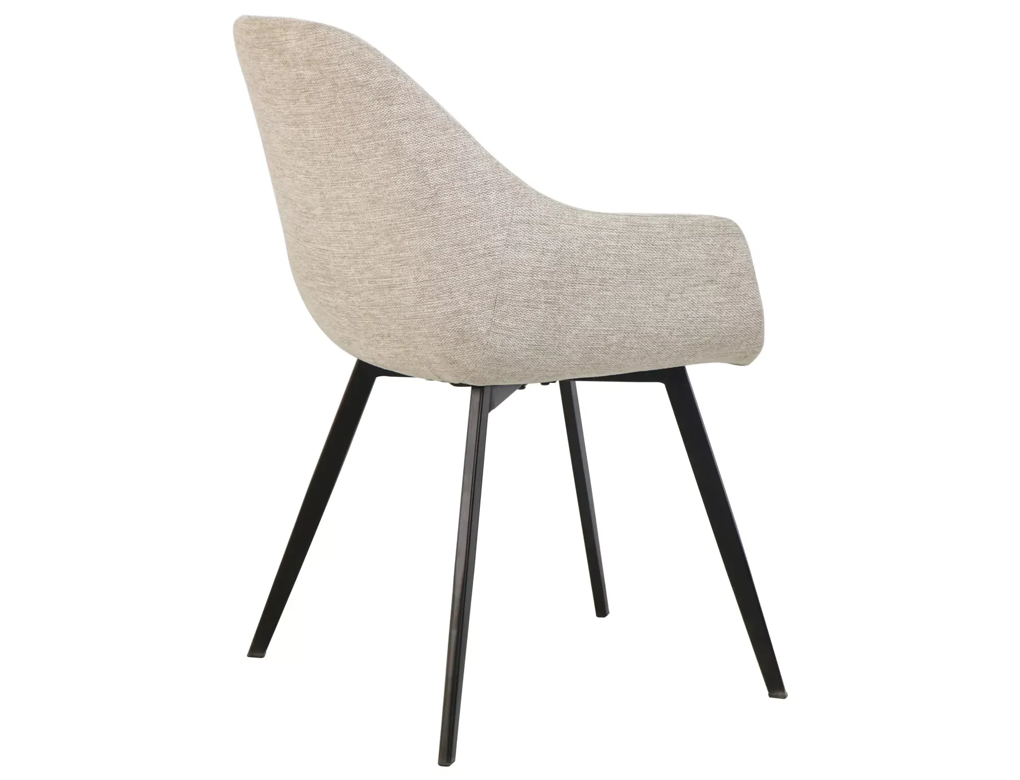 Krzesło tapicerowane VINTO BREGO jasnobeżowe/czarne nogi - VINTOBRCJBE