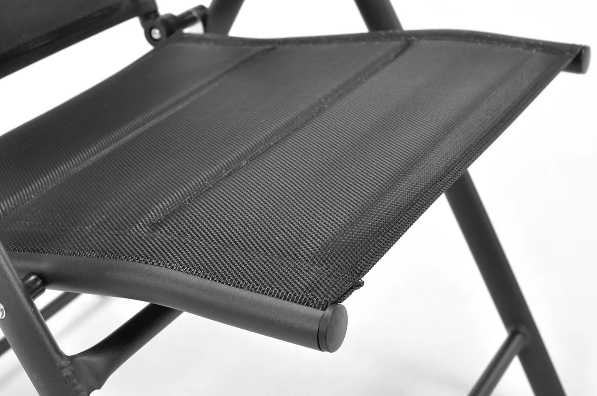 Krzesło ogrodowe składane MODENA aluminiowe czarne - FE5906948127692