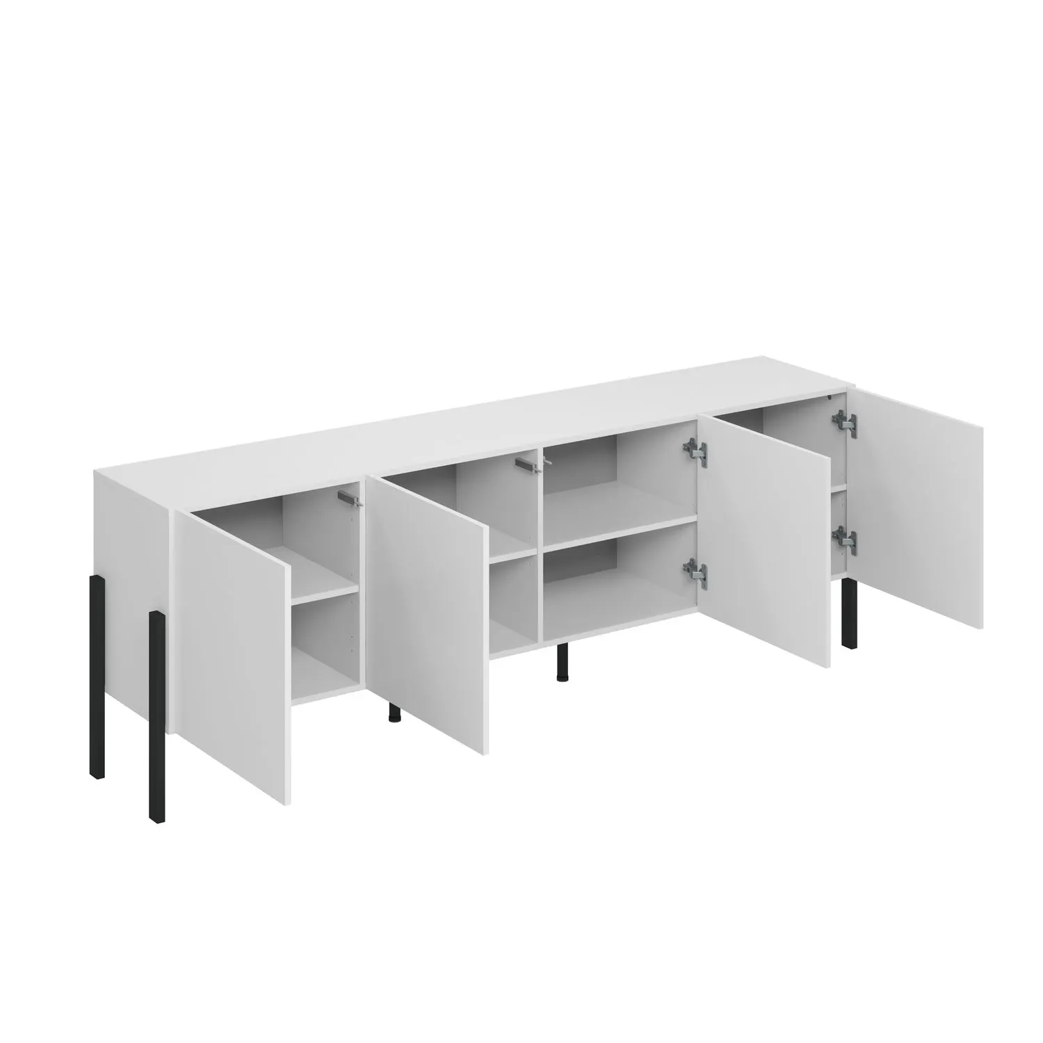 Komoda 4-drzwiowa JUKON 204 cm biały mat - 2497ND25