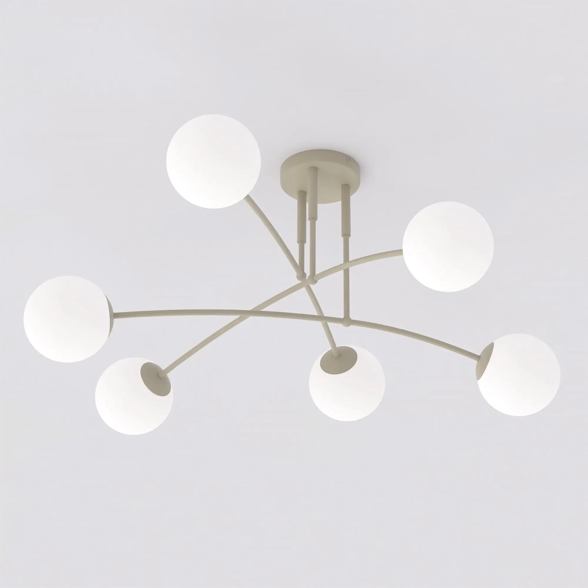 lampa sufitowa, kula, minimalistyczny design, niebieskie?, metalowy?
