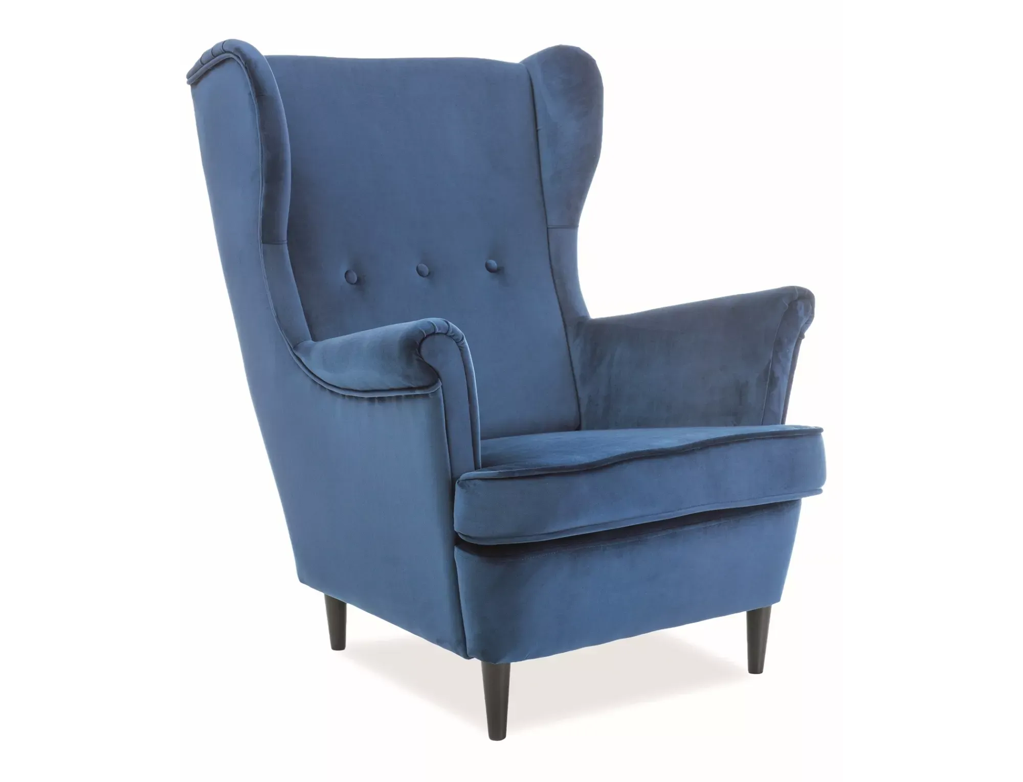 Fotel LORD VELVET Bluvel 86 granatowy wenge Signal Fotel LORD VELVET Bluvel 86 granatowy wenge Signal