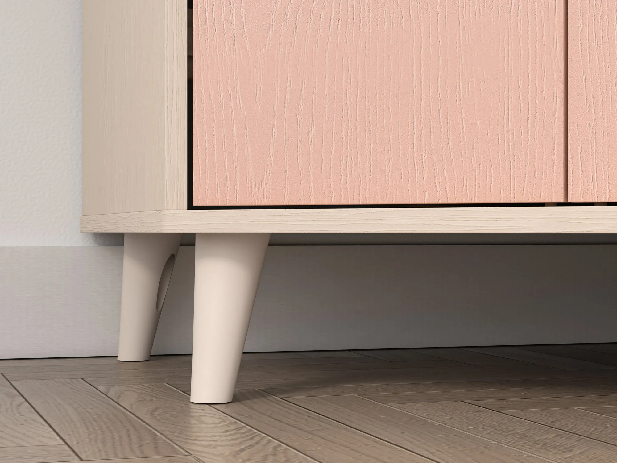 Szafa narożna 2-drzwiowa MEVEL 01 piasek pustyni, różowy - 1MEVE01-001