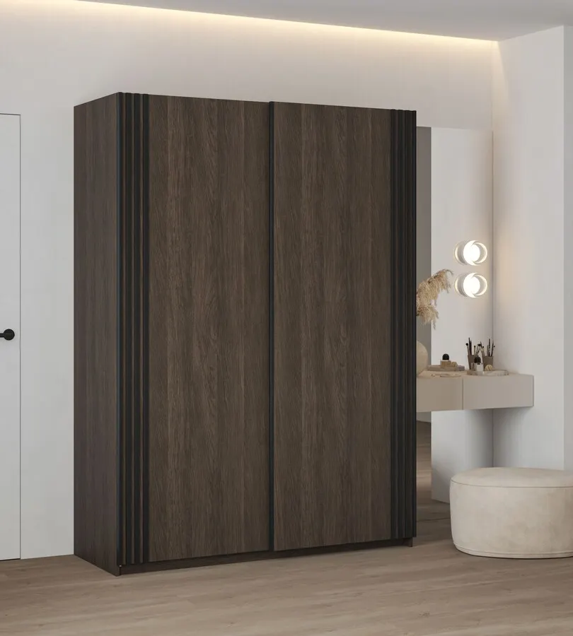 Szafa przesuwna z lamelami NIVA 150cm dąb dunin - 24DWOE15