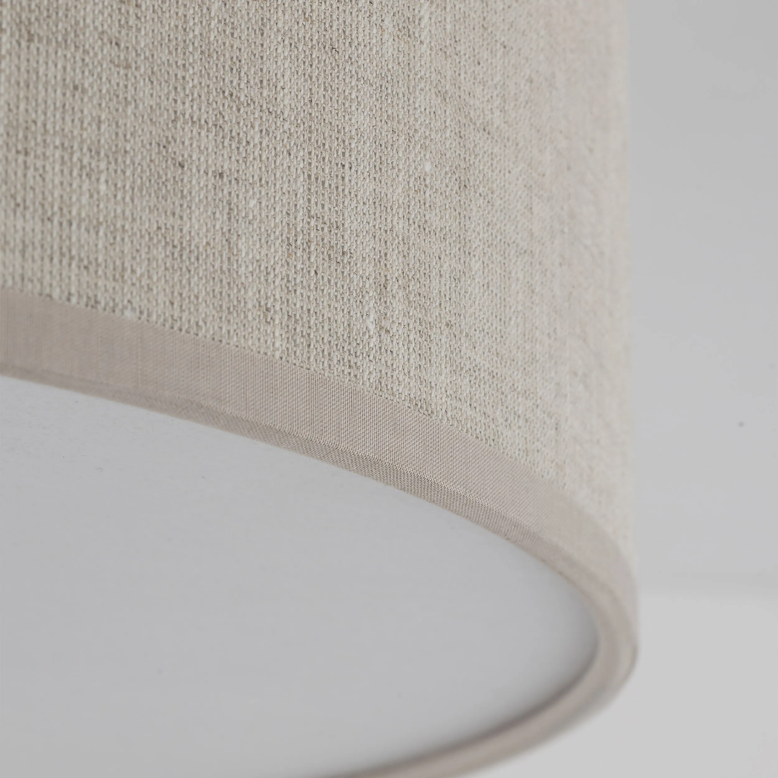 Lampa sufitowa NICOLA brązowa z białym kloszem okrągła 38x14cm - TK_10199