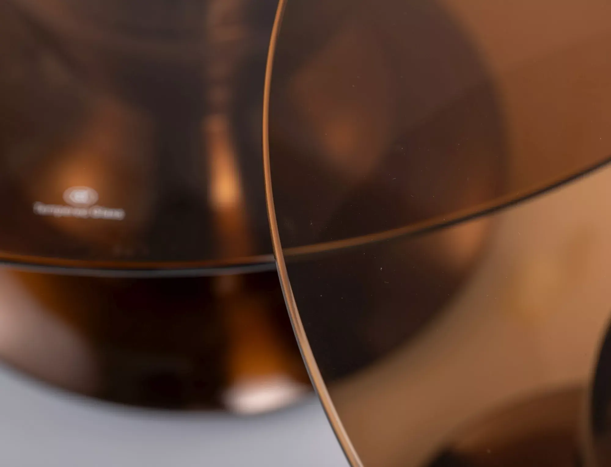 Stoliki kawowe CASSIE 2 sztuki transparentny brąz/miedziany - CASSIEBRTMI